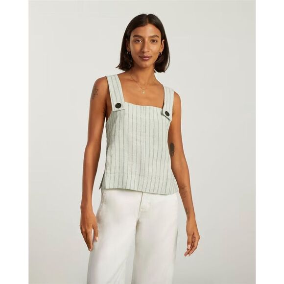 Everlane The Apron Linen Tank NWT Size 2 - Picture 1 of 7